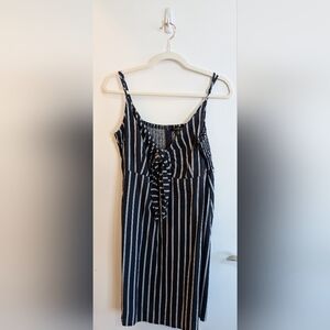 DYNAMITE - Striped Navy and White Dress (XL)